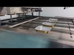 how to packing pet Food mousse tray packaging machine with filling sealing
