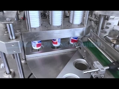 PLC Control Filling And Sealing Machine For Yogurt Cup