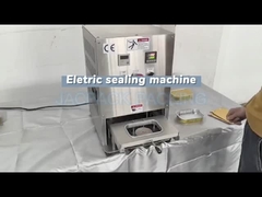Fully electric desktop tray sealing machine for aluminum foil film