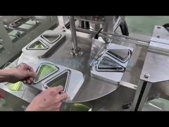 Rotary Sandwich fast food box sealing machine for plastic heat seal