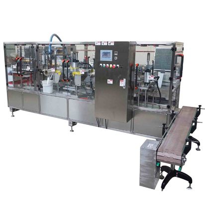 304 Stainless Steel Tray Filler Machine For Sauce In Buckets