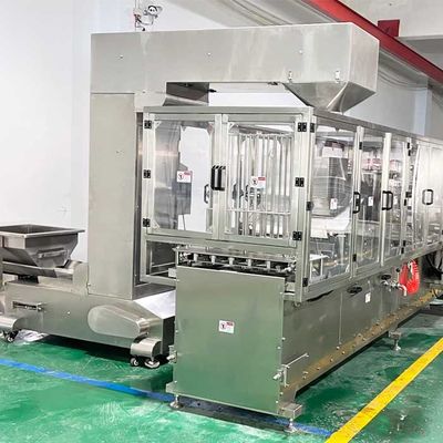 Aluminum Foil Fruit Granule Tray Filling Equipment 0.5m³/Min Air Consumption
