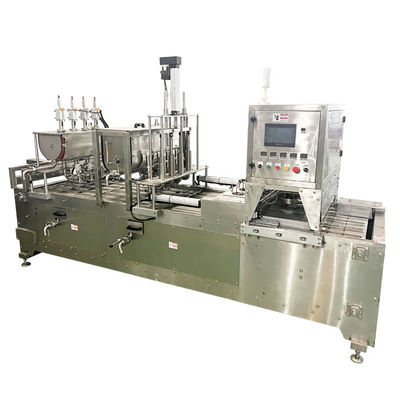 Stainless Steel MAP Tray Filiing Sealing Machine 0.4-0.6Mpa Air Pressure