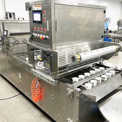 30-50 Trays/Min Gas Flush Tray Packaging Machine For Pet Food