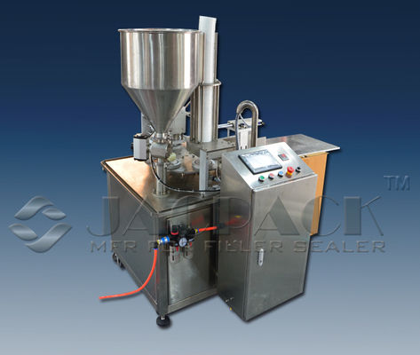 Plastic Cup Filling Sealing Machine Liquid Sauce Form Fill Seal Touch Screen Operation