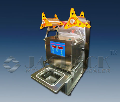 Flexible 20-500ml Rotary Cup Filling Sealing Machine 0-85℃ Hopper Temperature 380V Power Supply