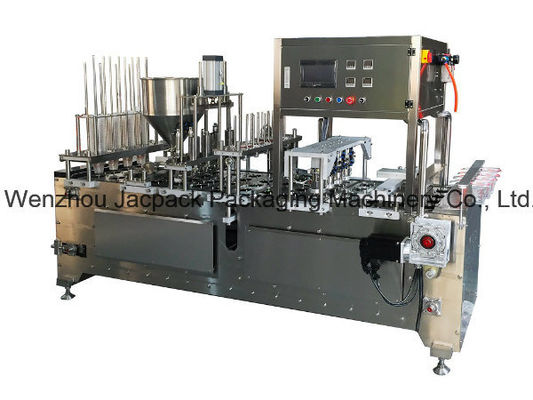 Precise Rotary Cup Filling Sealing Machine Hopper Temp Range 0-85.C Heavy Duty Design