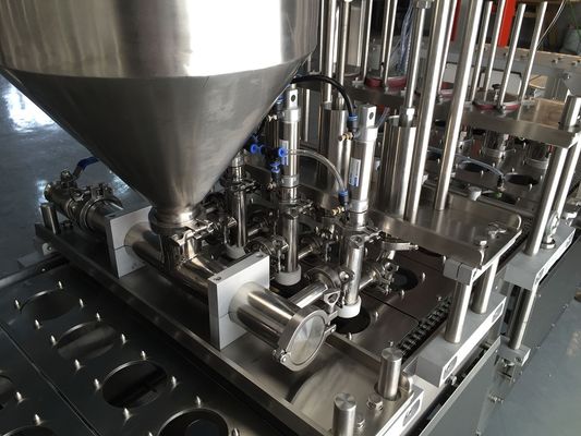Automated Liquid Filling Machine Gas Flushing Cup Sealer for Food Packaging Operations