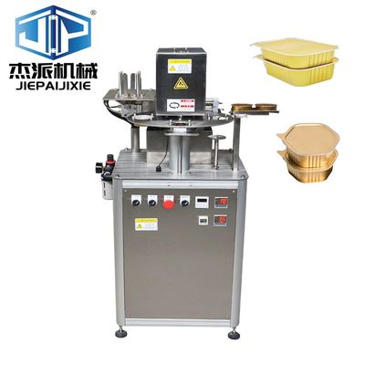1.8kw Silver Rotary Tray Sealing Machine For Eco Friendly Food Packaging