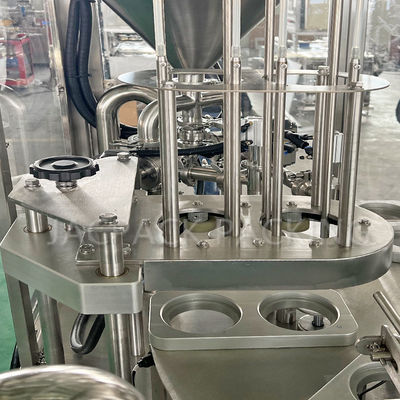 PLC Controlled HMI Vacuum Yogurt Cup Filling Sealing Machine Temperature Control Full Automatic High Speed