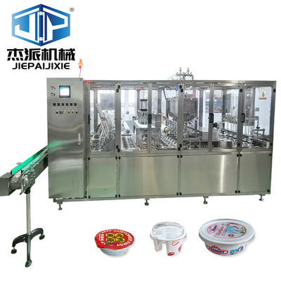 Touch Screen Plastic Cup Filling Capping Sealing Machine For Liquid Food Beverage