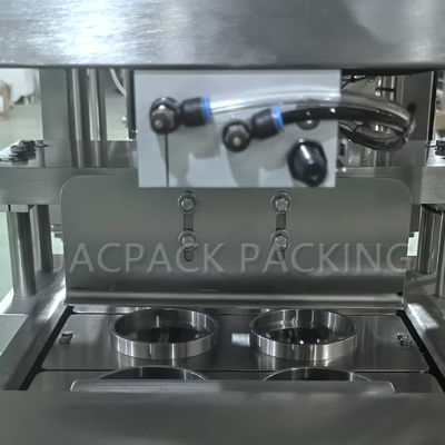 Automatic Cup Sealing Machine Cover Capping Machine PLC Control Stainless Steel 2.0kW