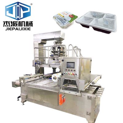 Efficiently Sealing Fruits Silver Automatic Tray Sealing Machine With Vacuum System