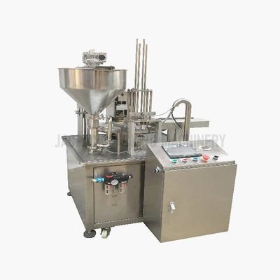 Automated Automatic Tube Filling And Sealing Machine 85℃ Hopper 380V Power Supply 650Kg Weight