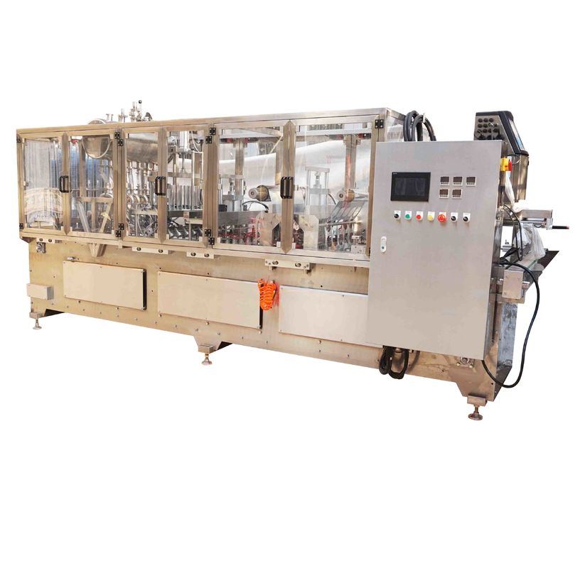 Stainless Steel Cup Filler Packaging Machine For Tea PET Cups