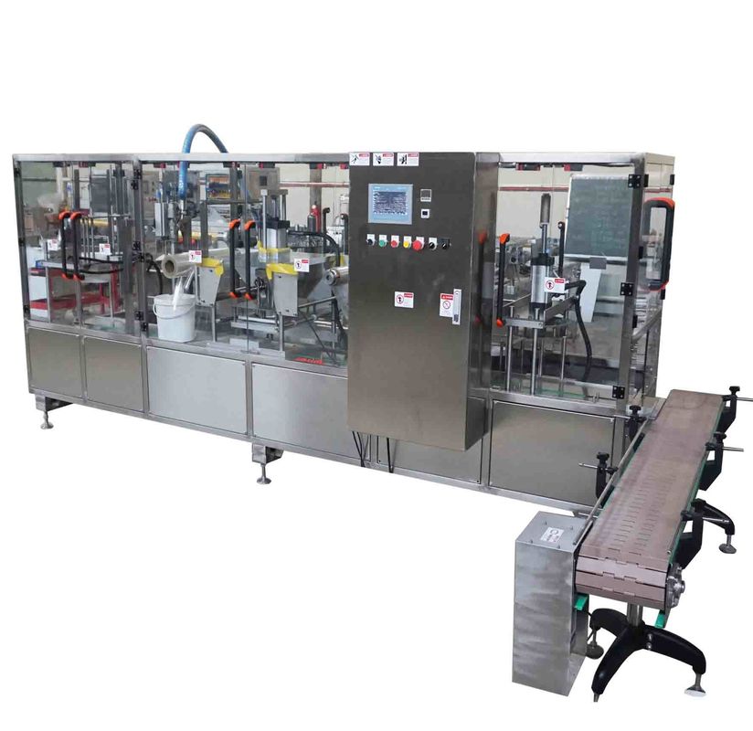 304 Stainless Steel Tray Filler Machine For Sauce In Buckets