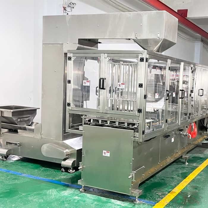Aluminum Foil Fruit Granule Tray Filling Equipment 0.5m³/Min Air Consumption