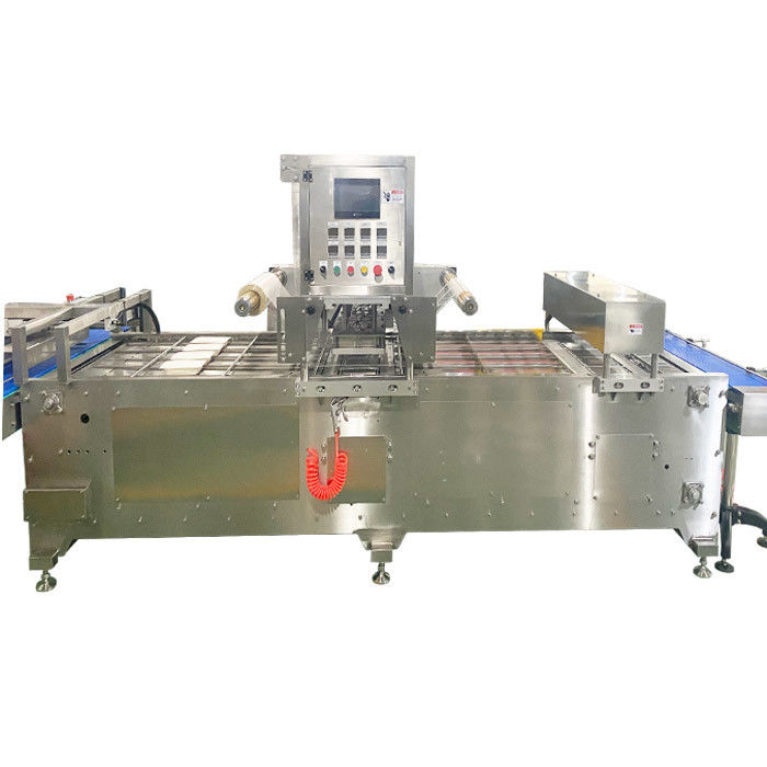 2.2kw MAP Tray Sealer Machine Rice Tray Sealing System With PLC Control System