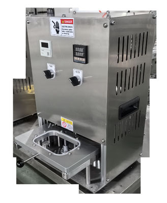 Semi Auto Aluminum Foil Lunch Container Sealer For Commercial Pre-Cooked Meals Snacks Desserts